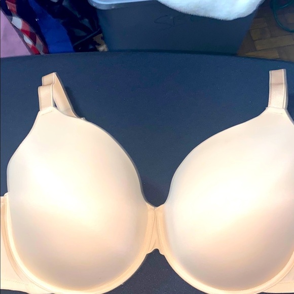 Auden Cream DEMI COVERAGE LIGHTLY LINED T-Shirt Bra Full Coverage SIZE 46DDD EUC - Picture 1 of 12